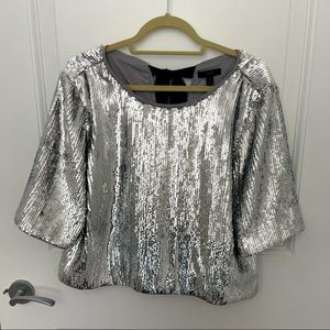 Jcrew collection sequin cropped top, size 10